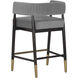 Callem 34.5 inch Antonio Charcoal Counter Stool